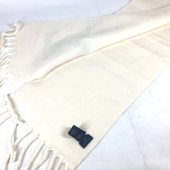 LOUIS VUITTON M79377 LV SKI Scarf-LV Ice Fringe LV logo Scarf wool White/Black - Picture 14 of 14